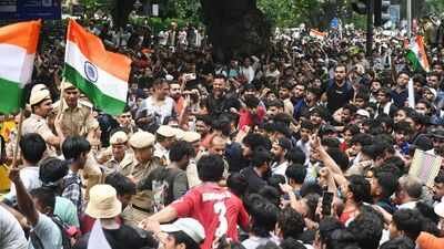 Neet Protest Violence: NEET protest: All SOPs followed, pellet gun use on protesters authorised, reveals CRPF review | India News