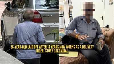 ‘Aaj kaam hi nahi tha, wait kar raha tha kaam ke liye’: 56-year-old laid off after 14 years now works as a delivery rider; story goes viral