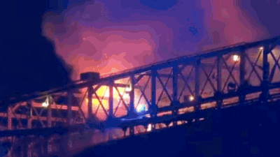 Watch: New York’s Brooklyn Bridge catches fire during July 4 fireworks display